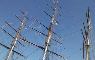 Ein Schiff auf der Themse